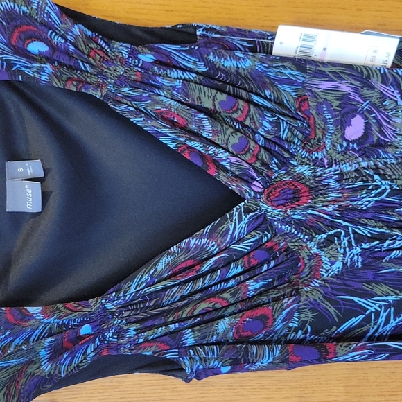 NWT MUSE Purple Artistic Dress - Picture 2 of 9